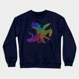 Swirly Rainbow Dragon Crewneck Sweatshirt